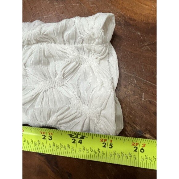 Maeve By ANTHROPOLOGIE Mock Neck Textured Semi Sheer Top Sz L Minimalist - Picture 14 of 16